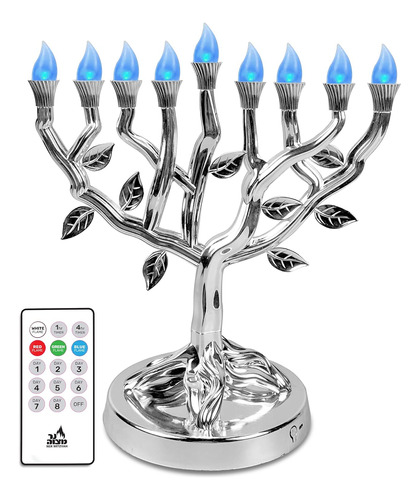Menorá Eléctrica Lideró A Hanukkah - Árbol De La Vida Led Qu
