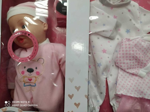 Bebe Juguete Niña Set Muñeca Tipo Nenuco Ropa 6 Funci Llora