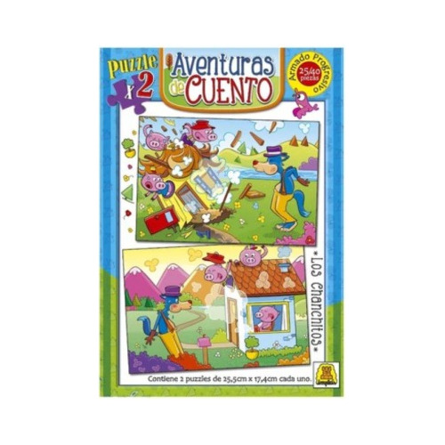 Puzzle Rompecabezas Infantil Los 3 Chanchitos 25/40 Piezas 