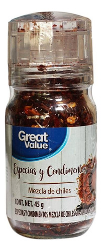2 Pza Especias Y Condimentos Great Value Mezcla De Chiles 45