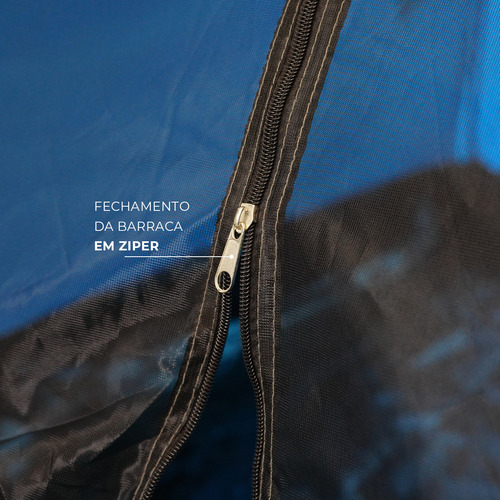 Barraca Camping 2 Pessoas Prova D'água Pu1500 Com Tela Bask