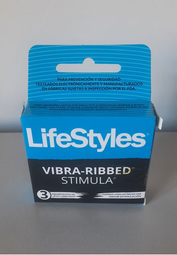 Preservativos Lifestyles Vibra Ribbed Caja 3 Unidades