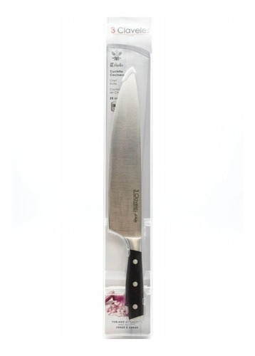 Imagen 4 de 5 de Cuchillo Cocinero 25 Cm Modelo Toledo Marca 3 Claveles