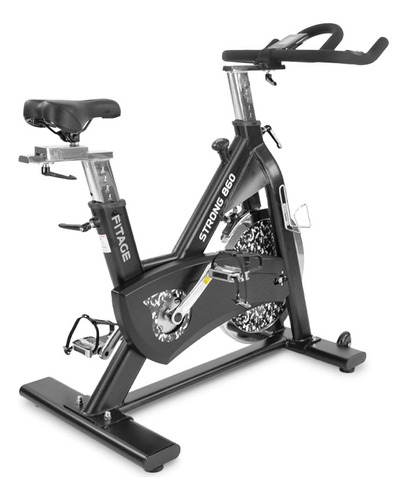 Bicicleta Spinning Prof. Fitage Strong 860 Con Bluetooth Color Negro
