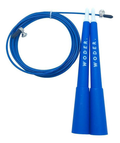 Corda De Pular Woder Rolamento Speed Rope Cross Funcional Cor Azul