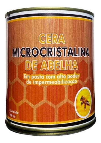 Cera De Abelha Para Madeira Em Pasta Incolor 900ml