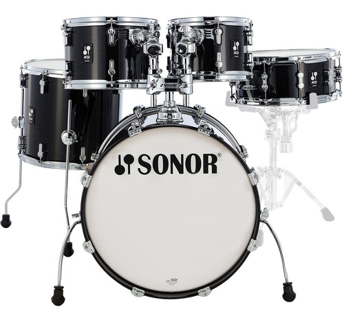 Batería De 5 Pzas Color Negro Trans. Sonor Aq2 Stage Set Tbb