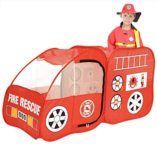 Carpa Para Niños Con Diseño De Camión De Bomberos