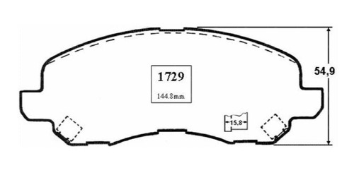 Pastillas Freno Mitsubishi Lancer 1.6 2015 Dohc 4a92 Cy1a
