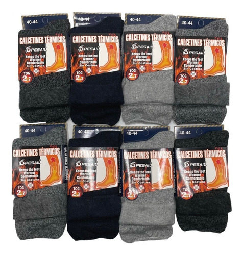 X4 Calcetines Termicos Suaves Diabetes No Aprietan  40-44