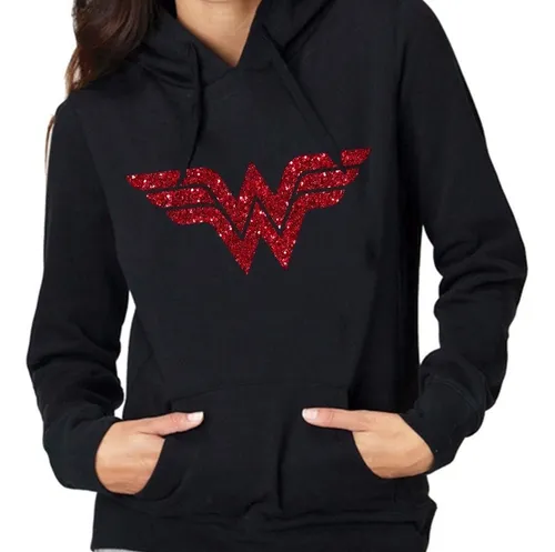 infinito nombre Constituir Sudadera Wonder Woman Mujer Maravilla Estampado Gliter | Envío gratis