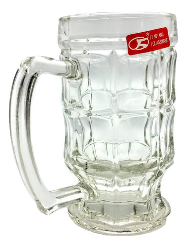 Jarra Cervecera De Vidrio Con Diseño 14cm