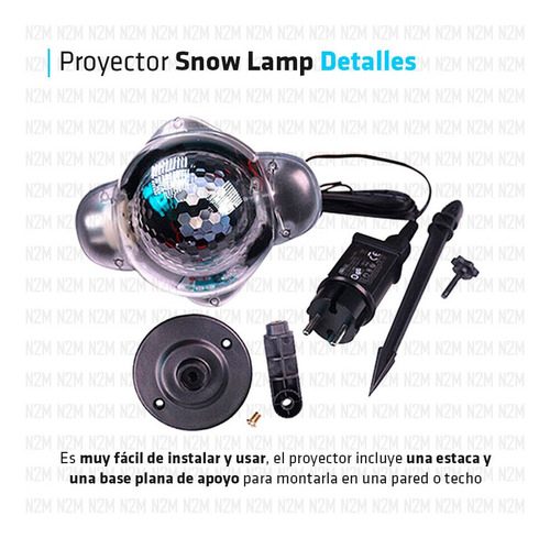 Imagen 2 de 10 de Laser Led Proyector Jardin Snow Lamp Rosa Amarillo Navidad