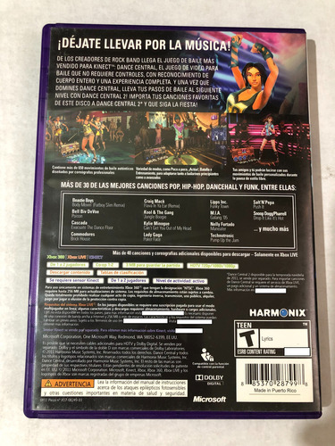 Dance Central Kinect Xbox360 (Usado)