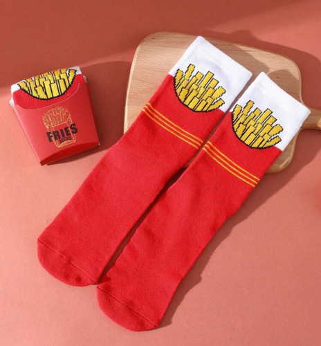 Medias Calcetines Divertidas Papas Fritas Regalo Importado