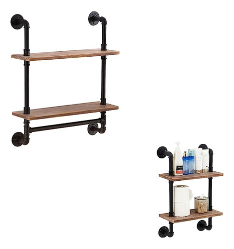 Muebles Industriales Tuberia Para Baño Estantes Pared Rustic