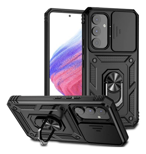 Funda Wind + Vidrio Para Samsung A34 5g Reforzada Anillo 360