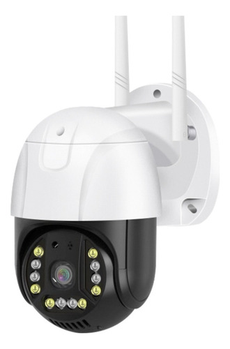 Camara Ip Wifi Vigilancia Exterior 5mp V Nocturna Ptz Audio Color Blanco Con Negro