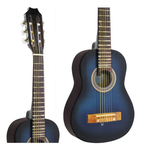 Guitarra Criolla Clasica Ramallo Proto4-1az Azul Para Niños