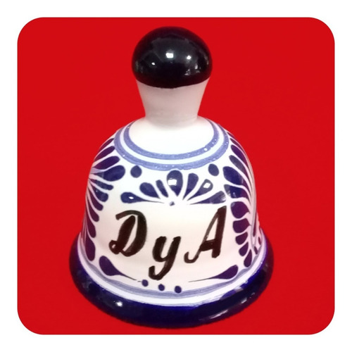 Imagen 3 de 10 de Set 60 Campanas Talavera Poblana Personalizada Iniciales Cmp