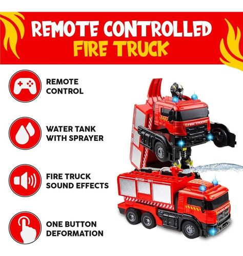 . Camión De Bomberos Toysery Con Control Remoto For Niños