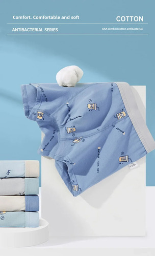 Calzoncillos Bóxer De Algodón Para Niños Adolescentes, Ropa