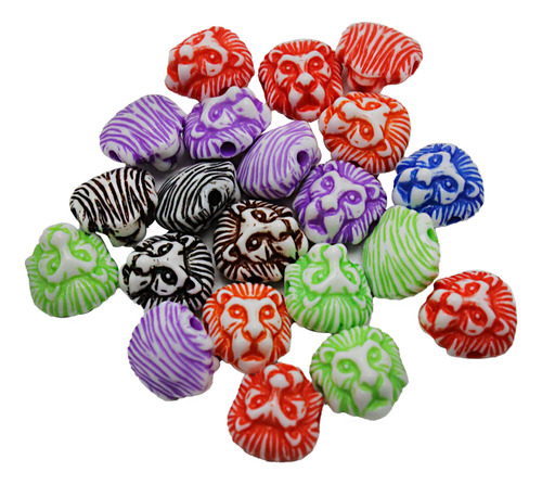 Cuenta Separador Acrílico 100g Pulseras Bisutería Collares León Mix 190pz 1.2 Cm 1.2 Cm