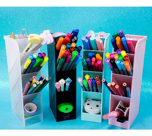 Imagen 5 de 6 de Organizador Escritorio Accesorios Maquillaje X5cubiculos Brw