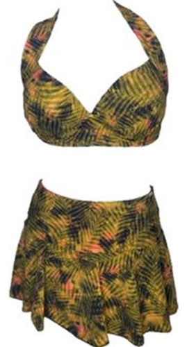 Bikini Top Copa Con Falda Dian Fossey Amarillo Gl-52 Color A