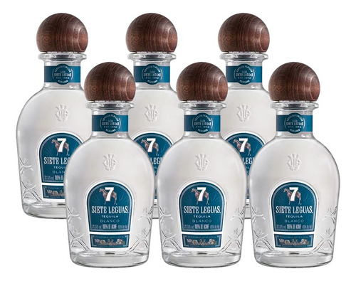 Pack De 6 Tequila Bco.100% 7 Leguas 375ml