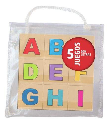 Juego De Letras. Abecedario. De Cartón 5 Propuestas De Juego