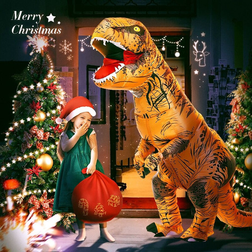 Disfraz Inflable De Dinosaurio Tyrannosaurus Rex Para