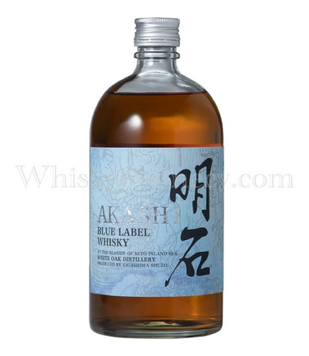 Imagen 2 de 3 de Whisky Japones Akashi Blue Blended 700ml En Estuche