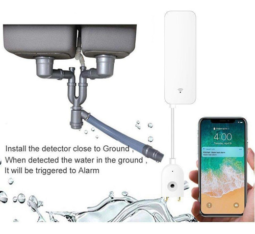Wifi Sensor De Fuga De Agua De Fugas Aler Seguridad De