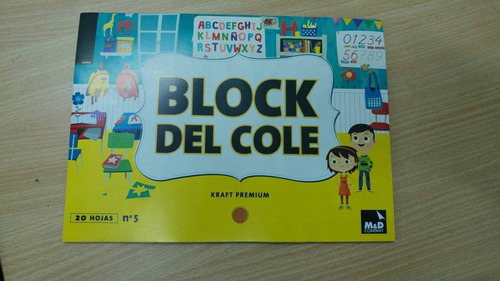 Block Hojas Kraft Premium Nº5 20 Hojas Del Cole Myd