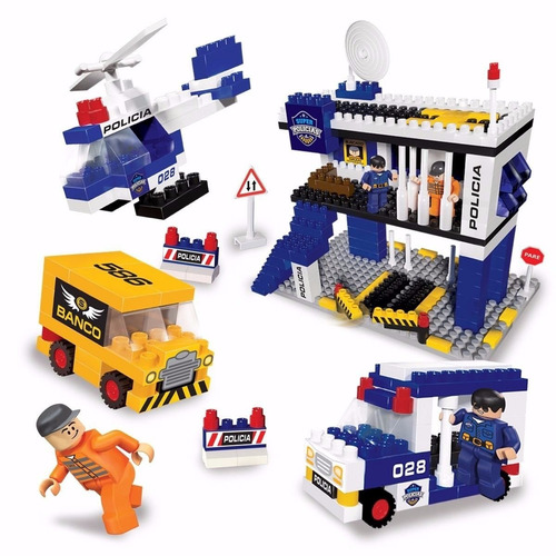 Imagen 2 de 10 de Bloques Super Policías 290 Piezas Original Blocky