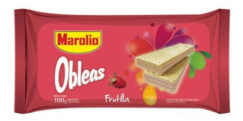 Pack X 48 Unid. Oblea  Frutilla 100 Gr Marolio Galle Pro