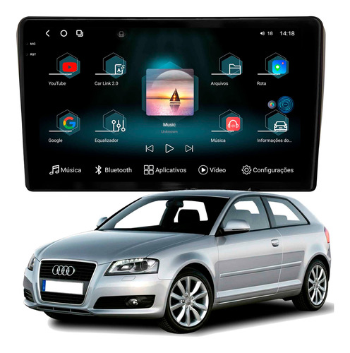 Multimidia Aikon Fóton G3 Audi A3 08/13 8+256gb Octa 2k 9p
