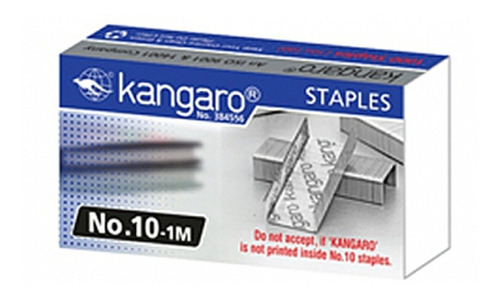 10 Cajas Broches N° 10 Kangaro X 1000u - Ideal Para Oficinas