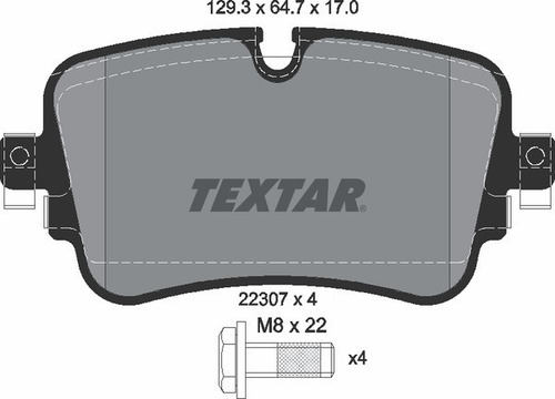 Imagen 3 de 9 de Juego Pastillas Traseras Audi A6 A7 A8 E-tron Q7 Q8 Touareg