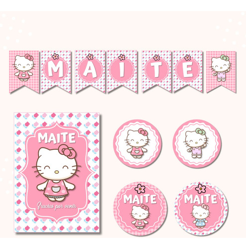 Kit Imprimible Cumpleaños Hello Kitty