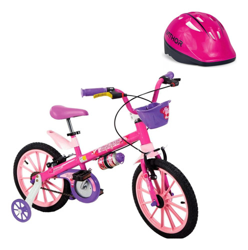 Bicicleta Aro 16 Top Girls  + Capacete Infantil