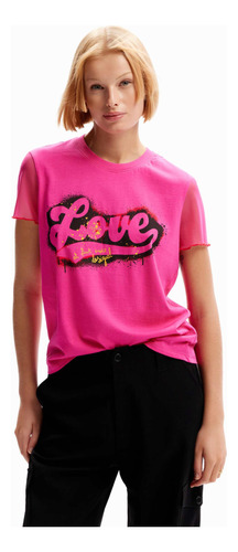 Polera Nueva Desigual Fucsia L Love