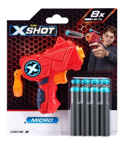 Imagen 1 de 1 de Pistola Lanza Dardos X-shot Micro Incluye 8 Dardos