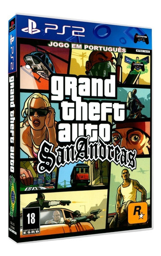 Gta San Andreas Português Ps2 Kit Premium Disco Box Encarte