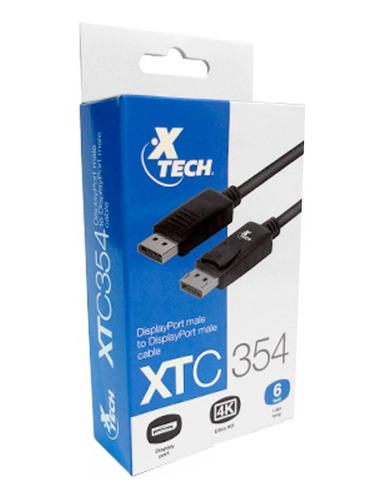 Cable Display Port A Display Port Xtech 1.8 Metros 4k