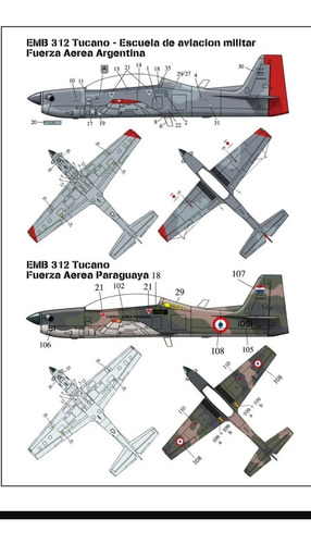 Embraer 312 Tucano-1/48-fotohechos- Metal+calcas Extras