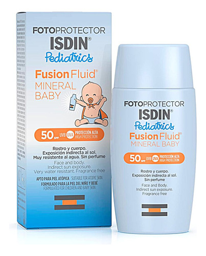 Isdin Fotoprotector Fusion Fluid Mineral Baby Pediatrics Spf