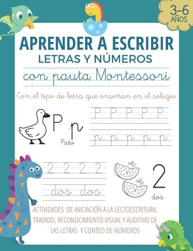 Libro : Aprender A Escribir Letras Y Numeros Con Pauta... 