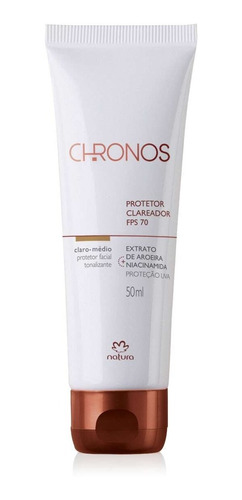 Natura Chronos Protetor Facial Clareador Fps 70 Claro/médio